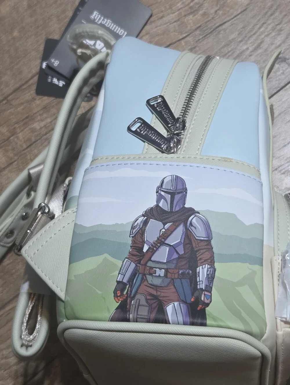 Loungefly the Mandalorian Grogu Stone Glow in the Dark Mini-Backpack